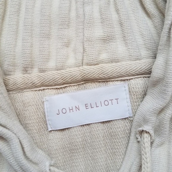 JOHN ELLIOTT RIBBED CROPPED TERRY HOODIE - Picture 9 of 11